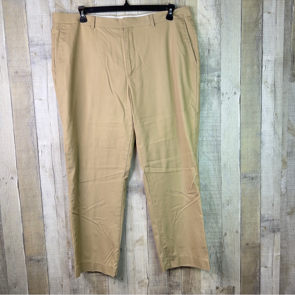 Alan Flusser 40x30 Khaki Dress Pants WFront Pockets Back Buttoned Pocket